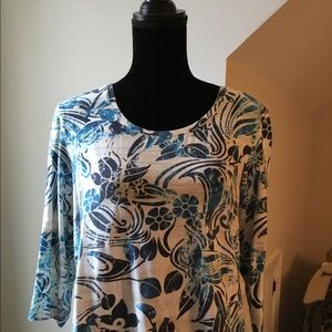 Chico’s Cotton 3/4 Length Sleeve Top